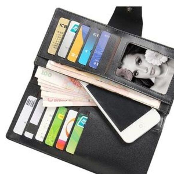 Skull Studded Purses Genuine Leather Wallet - Picture 3 of 5